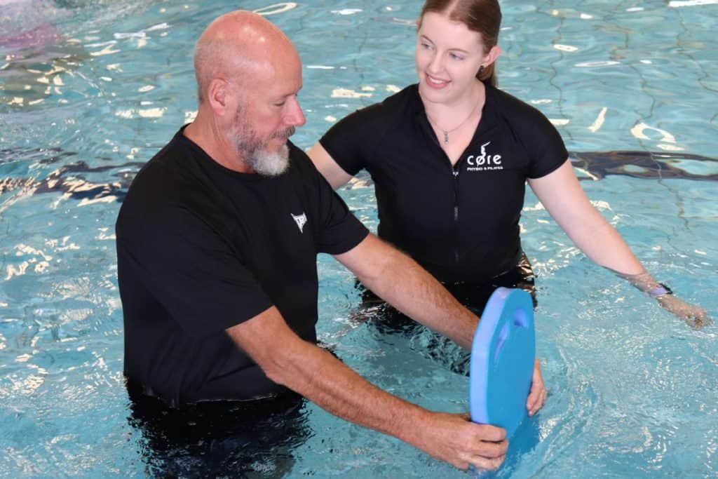 Aquatic physiotherapy session at Core Physio & Pilates for rehabilitation and injury management.