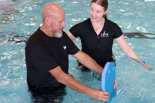 Aquatic physiotherapy session at Core Physio & Pilates for rehabilitation and injury management.
