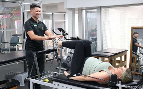 Physiotherapy session at Core Physio & Pilates in Australia.